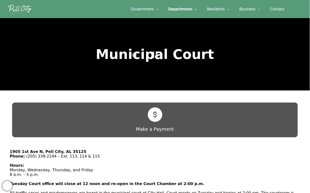 Pell City warrant records municipal court and City Hall context