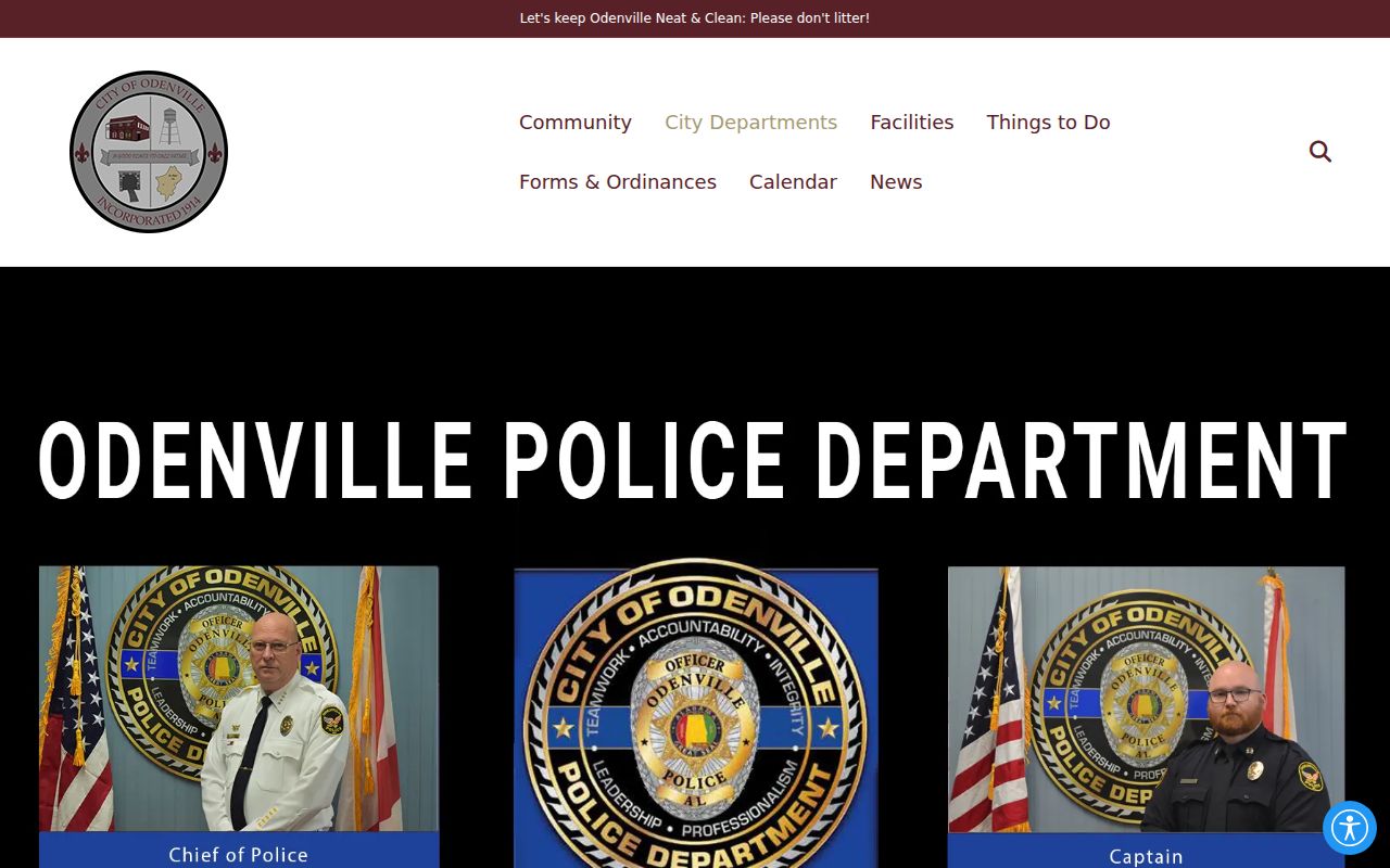 Odenville warrant search police department contact information