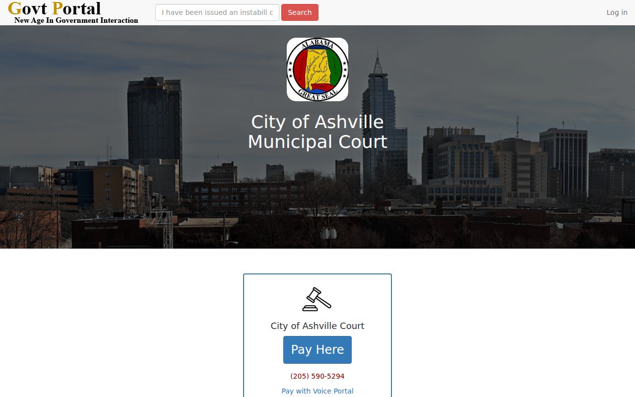 Ashville warrant search online payment portal blank interface
