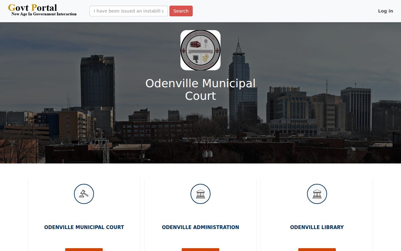 Odenville warrant search payment portal blank interface