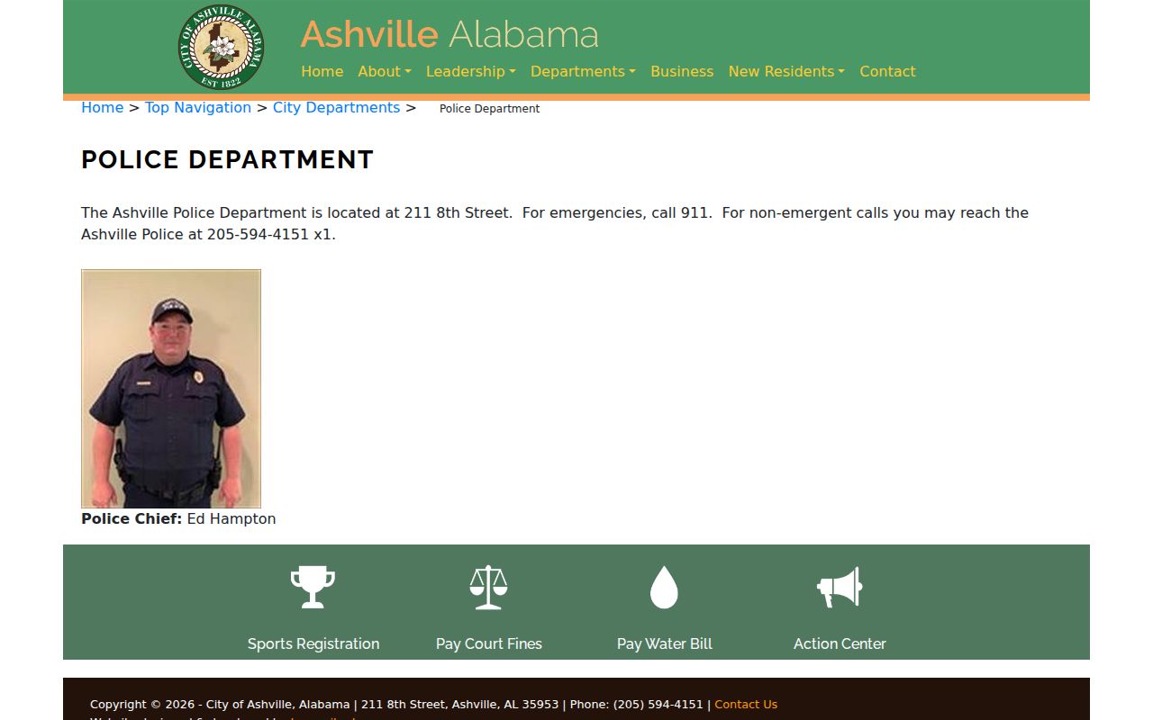 Ashville warrant search police department official contact information