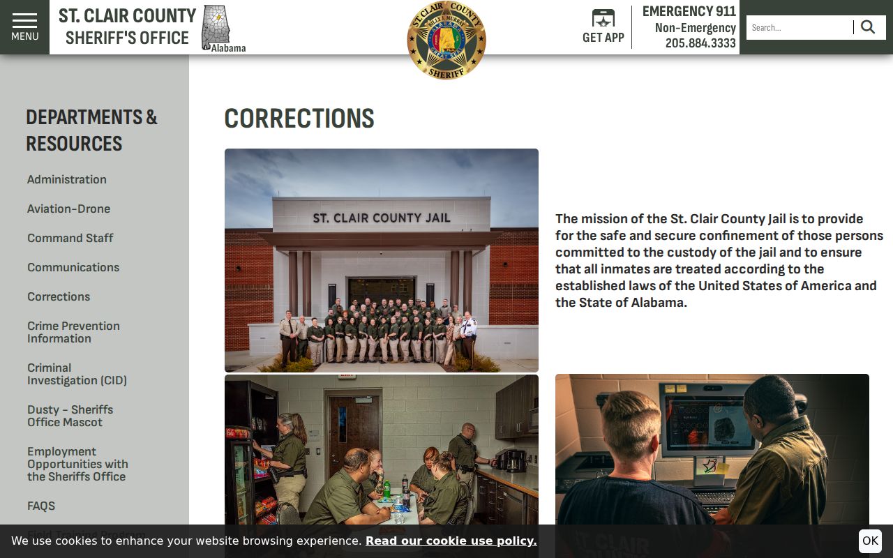 St. Clair County warrant records corrections and bond information