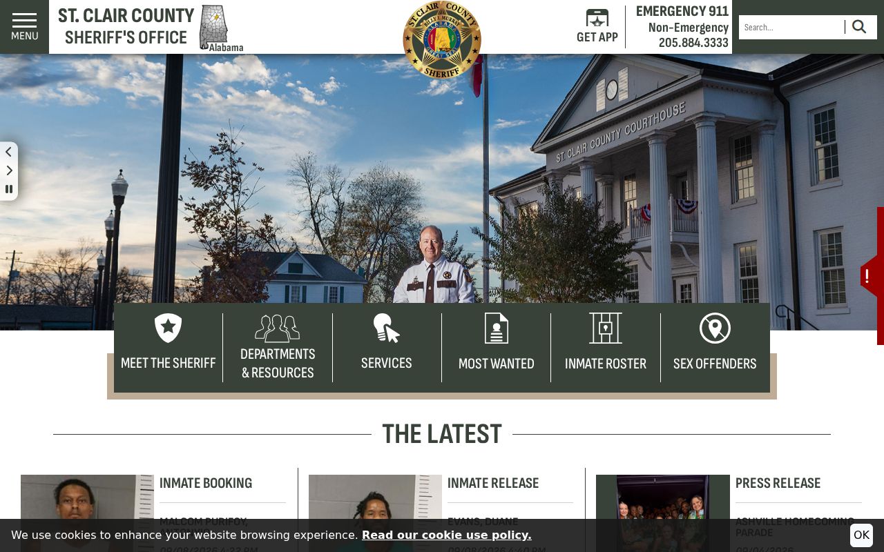 St. Clair County warrant records sheriff public contact information